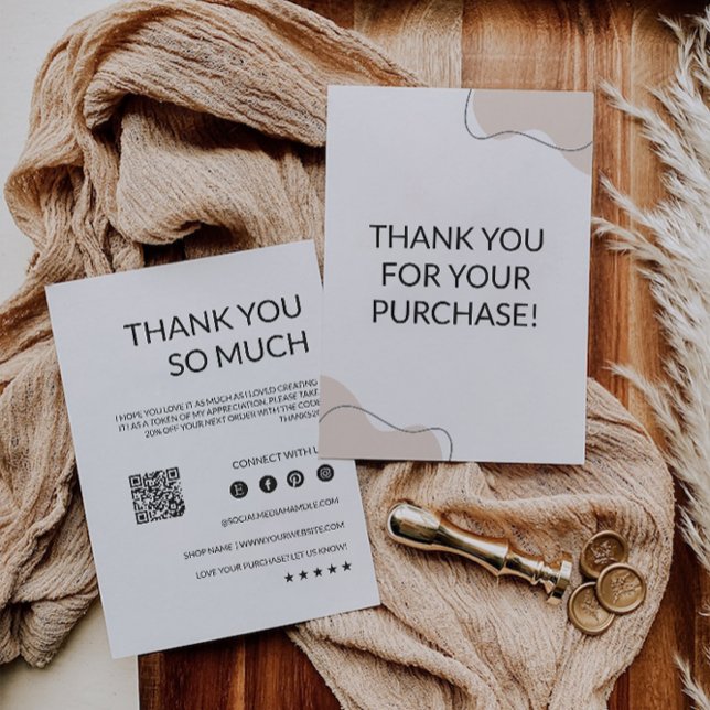 Editable  Small Business Thank You Card, Card (Editable Small Business Thank You Card,)