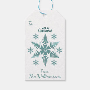 Editable Snowflake Christmas/Holiday Gift Tags
