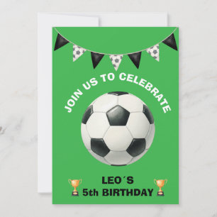 Editable Soccer Birthday Invitation – Boys Footbal