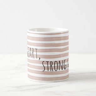 Editable Soft Heart Strong Soul Minimal Quote Mug