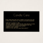 Editable Soy Candle Care Card with logo Black