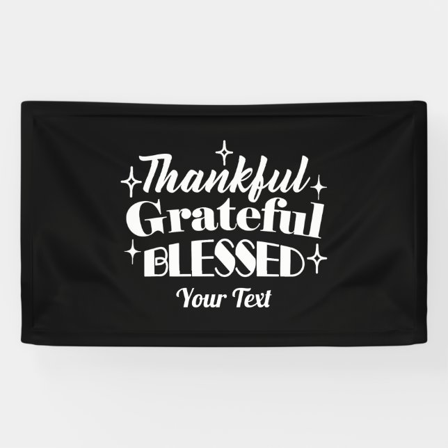 Editable Sparkling Thanksgiving Quote Design Banner (Horizontal)