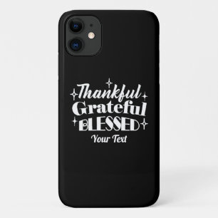 Editable Sparkling Thanksgiving Quote Design Case-Mate iPhone Case