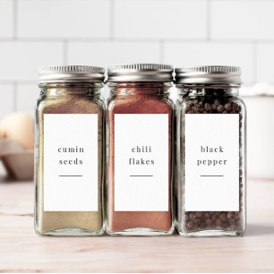 Editable Spice Jar Pantry 1.2x2.2 Inch Label Set