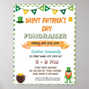 Editable St Pattrick's day potluck flyer Poster