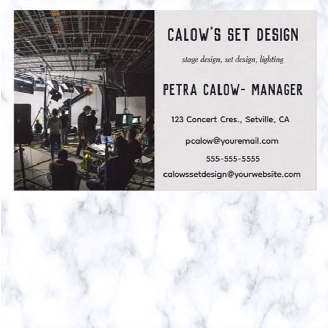 Editable Stage and Set Design  Business Card (Creator Uploaded)