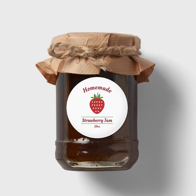 Editable Strawberry Jam Label Sticker (Strawberry Jam Label Sticker)