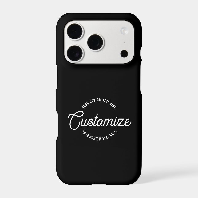 Editable Stylish Cursive & Modern Circular Text (Back)