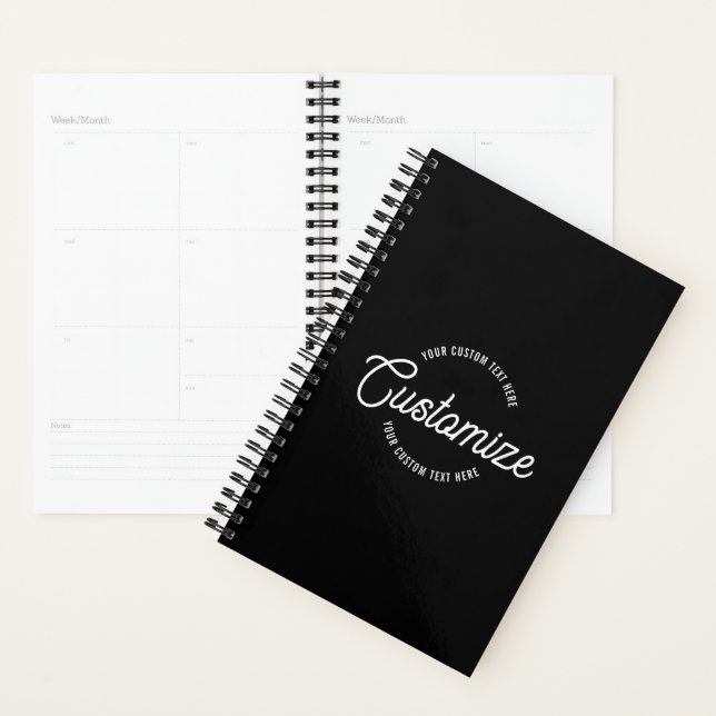 Editable Stylish Cursive & Modern Circular Text Planner (Display)
