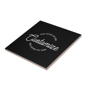 Editable Stylish Cursive & Modern Circular Text Tile