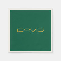 Editable Stylish Text | Gold & Hunter Green