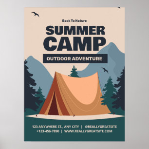 Editable Summer Fun Camp, Back To Nature Camp Poster