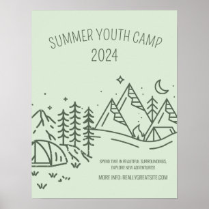Editable Summer Fun Camp , Youth Summer Camp Poster