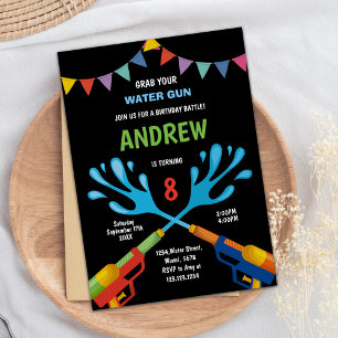 Editable Summer Splash Party Invite