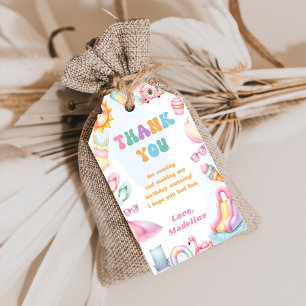 Editable Summer Splish Splash Birthday Thank You Gift Tags