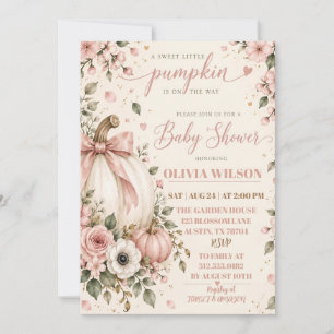 Editable Sweet Little Pumpkin Baby Shower Invitation