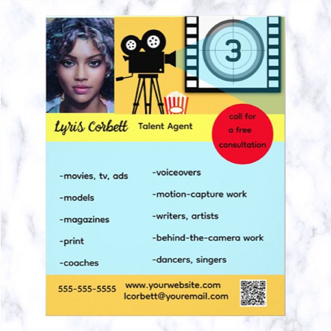 Editable Talent Agent  Flyer (Creator Uploaded)