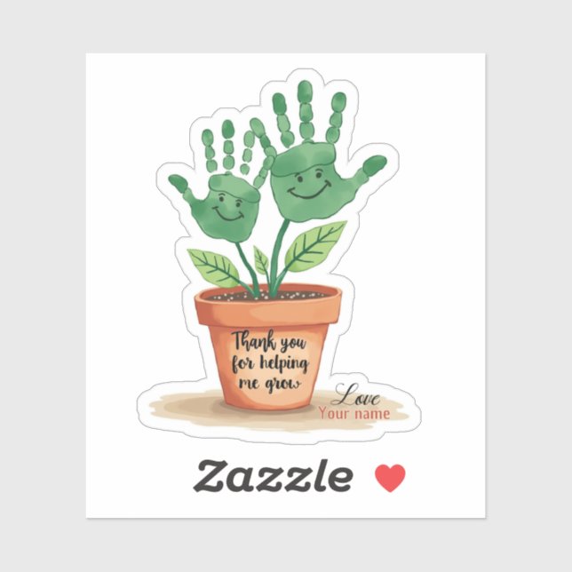 Editable Teacher Gift With Handprint Art (Sheet)