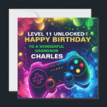 EDITABLE teenage Birthday Gaming son  Holiday Card<br><div class="desc">Personalised Gamer Birthday Card - Boy Gamer Birthday Card for son - Girl Gamer Birthday Card for daughter - Video games grandson nephew This is very easy to edit. Make it personal, or check my other designs for same occasion. girl gamer birthday, nephew birthday card, boy gamer birthday, son birthday...</div>