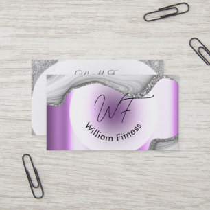 Editable Template Minimalist Elegant Glitter Drips Business Card