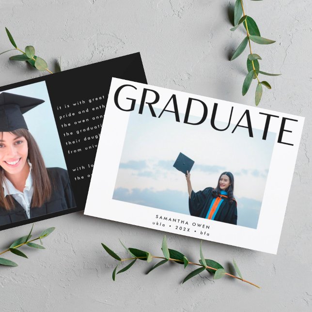 editable temple stylish college photo graduation  announcement (Creator Uploaded)
