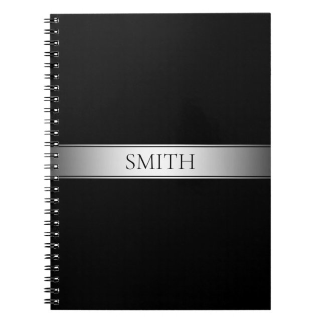 Editable Text & Colours | Gradient Stripe w/Border Notebook (Front)