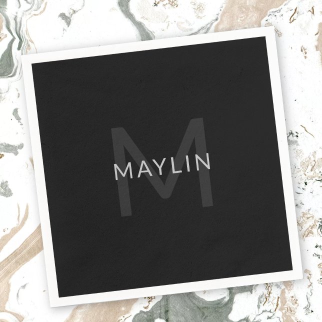 Editable Text Template for Monogrammed Name Etc. Napkin (Creator Uploaded)