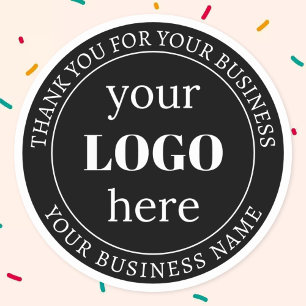 Editable Text & Your Logo or other Design Classic Round Sticker