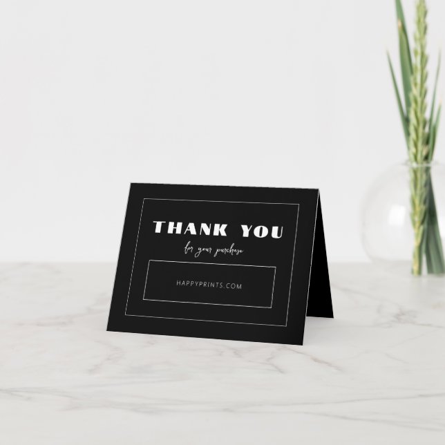 Editable Thanks For Your Purchase Business  Thank You Card (Front)