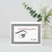 editable "The Eye of a Woman" Greeting Card