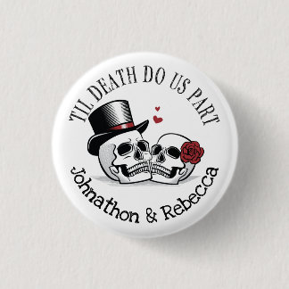 Editable Til Death Do Us Part Wedding 3 Cm Round Badge