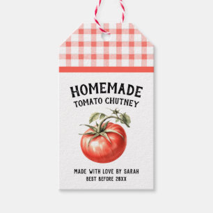 Editable Tomato Chutney Homemade Preserve Gift Tags