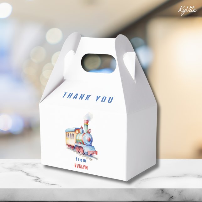 Editable Train Adventure Birthday Favour Box (Creator Uploaded)