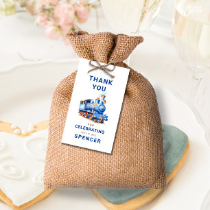 Editable Train Birthday Thank You Tag