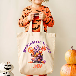 Editable Trick or Treat Funny Halloween  Tote Bag