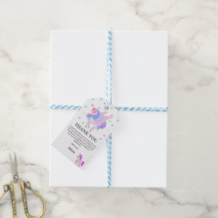 Editable Unicorn Birthday Party Gift Tags