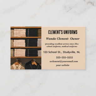 Editable Uniform Shop Business Card