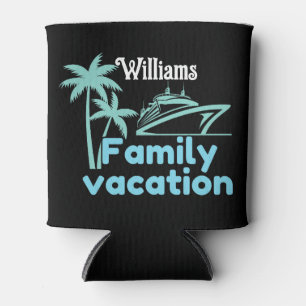 Editable Vacation Cruise Can Cooler