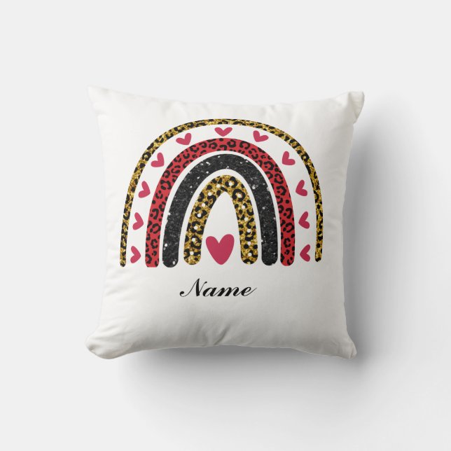 Editable Valentine Pillow: Love's Rainbow for  Cushion (Front)
