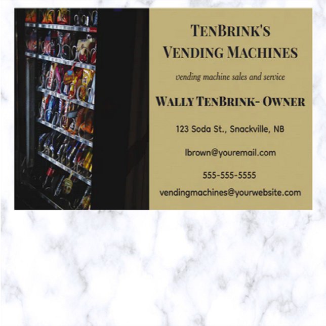 Editable Vending Machine Sales and Service Business Card (Creator Uploaded)