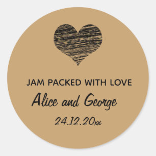 Editable Vintage Brown Wedding Favor Label