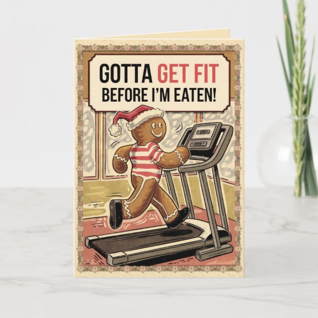 EDITABLE Vintage Funny Christmas Card (Front)