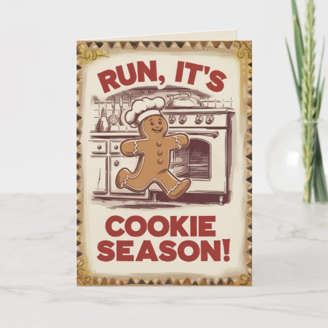 EDITABLE Vintage Funny Christmas Card (Front)