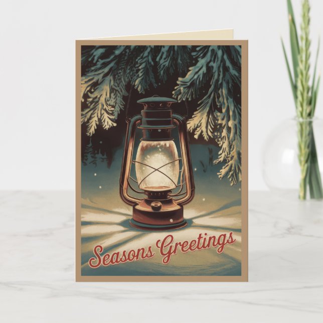 EDITABLE Vintage Xmas Christmas Card (Front)