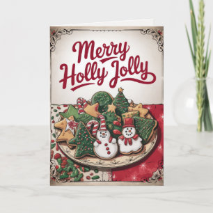 EDITABLE Vintage Xmas Christmas Card