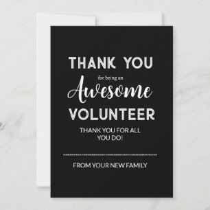 Editable Volunteer Appreciation Gift Tag Holiday Card