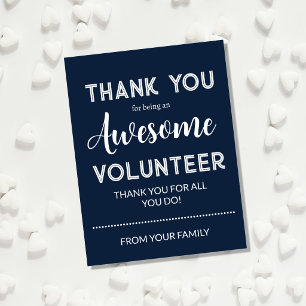 Editable Volunteer Appreciation Postcard Persona