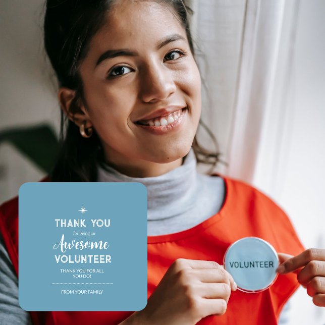 Editable Volunteer Appreciation Sticker |blue (Creator Uploaded)