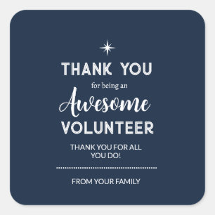 Editable Volunteer Appreciation Sticker   Custom T
