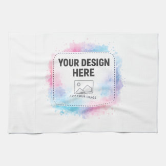 Editable Watercolor Design Template – Your Design Tea Towel
